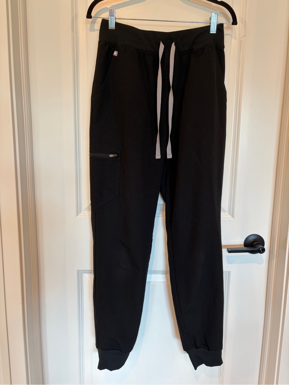 FIGS Black HW Zamora High Waisted Jogger Scrub Pants Medium